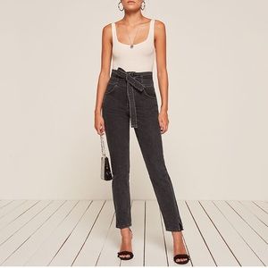 Reformation, High-waist belted jean size 25